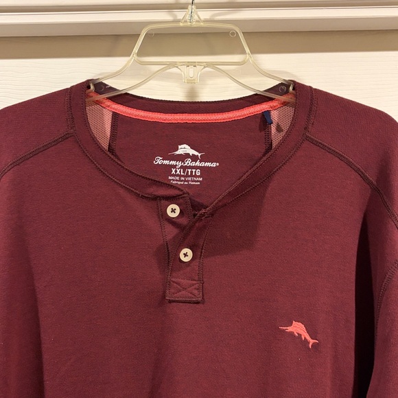 Tommy Bahama Other - Tommy Bahama men’s Maroon Long Sleeve Henley XXL like new